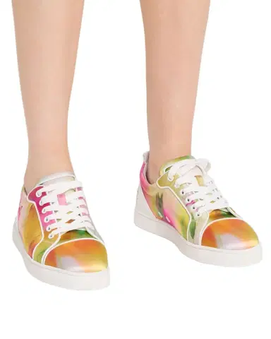 Christian Louboutin Fun Louise Junior Floral Satin Low-Top Sneakers | Thumbnail 1 Christian Louboutin Fun Louise Junior Floral Satin Low-Top Sneakers | Thumbnail 1