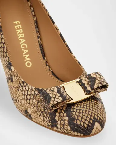 FERRAGAMO 90mm Carla Snake-Embossed Leather Pumps | Thumbnail 4 FERRAGAMO 90mm Carla Snake-Embossed Leather Pumps | Thumbnail 4