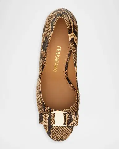 FERRAGAMO 90mm Carla Snake-Embossed Leather Pumps | Thumbnail 5 FERRAGAMO 90mm Carla Snake-Embossed Leather Pumps | Thumbnail 5