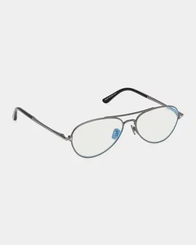 TOM FORD 56MM Blue Block Aviator Eyeglasses | Thumbnail 8 TOM FORD 56MM Blue Block Aviator Eyeglasses | Thumbnail 8