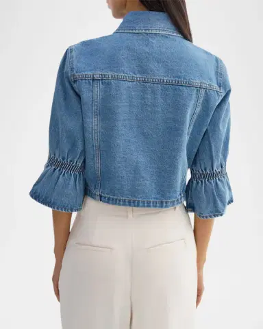 LaMarque Carolina Ruffle-Sleeve Denim Jacket | Thumbnail 2 LaMarque Carolina Ruffle-Sleeve Denim Jacket | Thumbnail 2