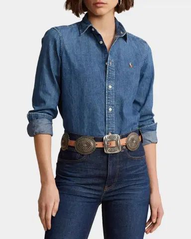 Polo Ralph Lauren Slim-Fit Denim Shirt | Thumbnail 3 Polo Ralph Lauren Slim-Fit Denim Shirt | Thumbnail 3