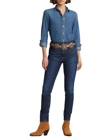 Polo Ralph Lauren Slim-Fit Denim Shirt | Thumbnail 1 Polo Ralph Lauren Slim-Fit Denim Shirt | Thumbnail 1