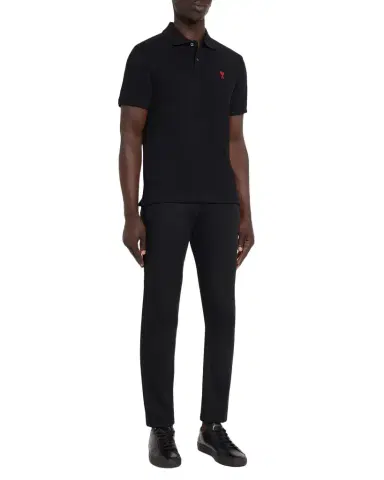 Ami Paris Men's Ami de Coeur Cotton Polo Shirt | Thumbnail 1 Ami Paris Men's Ami de Coeur Cotton Polo Shirt | Thumbnail 1