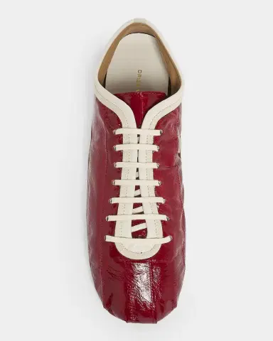 Dries Van Noten Leren Glossy Eel-Effect Leather Slim Sneakers | Thumbnail 3 Dries Van Noten Leren Glossy Eel-Effect Leather Slim Sneakers | Thumbnail 3