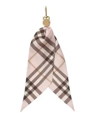 Burberry Check Silk Scarf Bag Charm | Thumbnail 1 Burberry Check Silk Scarf Bag Charm | Thumbnail 1