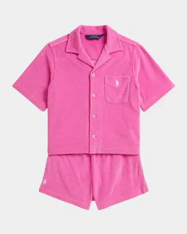Polo Ralph Lauren Little Girl's & Girl's Terry Shirt & Short | Thumbnail 3 Polo Ralph Lauren Little Girl's & Girl's Terry Shirt & Short | Thumbnail 3