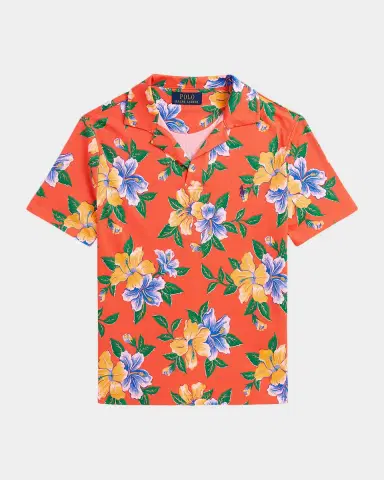 Polo Ralph Lauren Little Boy 's & Boy 's Floral-Print Cotton Jersey Polo Shirt | Thumbnail 3 Polo Ralph Lauren Little Boy 's & Boy 's Floral-Print Cotton Jersey Polo Shirt | Thumbnail 3