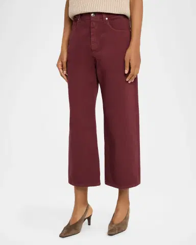 Brunello Cucinelli Dyed Cotton-Twill Relaxed-Leg Ankle Pants | Thumbnail 3 Brunello Cucinelli Dyed Cotton-Twill Relaxed-Leg Ankle Pants | Thumbnail 3