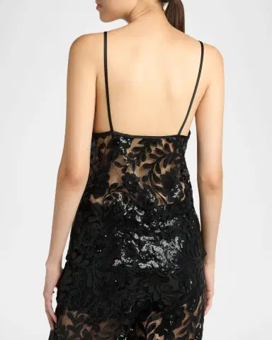 Golden Goose Journey Sequined Floral-Embroidered Tulle Tank Top | Thumbnail 2 Golden Goose Journey Sequined Floral-Embroidered Tulle Tank Top | Thumbnail 2