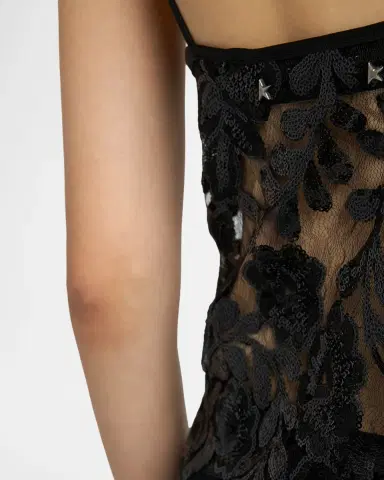 Golden Goose Journey Sequined Floral-Embroidered Tulle Tank Top | Thumbnail 4 Golden Goose Journey Sequined Floral-Embroidered Tulle Tank Top | Thumbnail 4