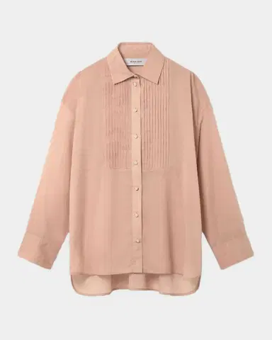 Golden Goose Oversized Pleated Cotton Voile Shirt | Thumbnail 3 Golden Goose Oversized Pleated Cotton Voile Shirt | Thumbnail 3