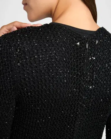 Golden Goose Journey Long-Sleeve Sequined Mesh Maxi Dress | Thumbnail 4 Golden Goose Journey Long-Sleeve Sequined Mesh Maxi Dress | Thumbnail 4