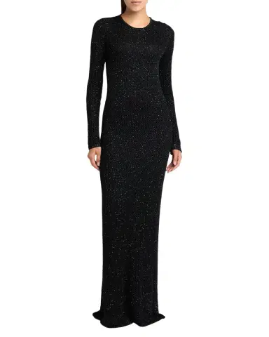 Golden Goose Journey Long-Sleeve Sequined Mesh Maxi Dress | Thumbnail 1 Golden Goose Journey Long-Sleeve Sequined Mesh Maxi Dress | Thumbnail 1