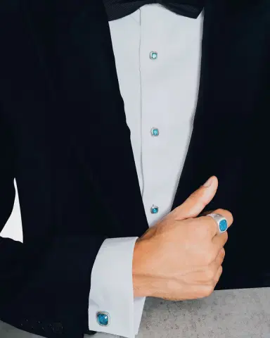 Tateossian Men 's Apatite Doublet Cufflink Shirt Stud Set | Thumbnail 1 Tateossian Men 's Apatite Doublet Cufflink Shirt Stud Set | Thumbnail 1