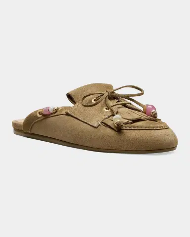 Stuart Weitzman Majorca Tinsley Suede Moccasin Mules | Thumbnail 3 Stuart Weitzman Majorca Tinsley Suede Moccasin Mules | Thumbnail 3