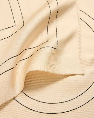 Toteme Embroidered Logo Monogram Silk Scarf | Thumbnail 3 Toteme Embroidered Logo Monogram Silk Scarf | Thumbnail 3