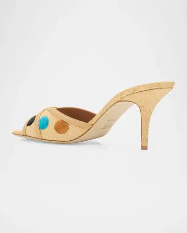 Malone Souliers Perla 70mm Polka-Dot Raffia Sandals | Thumbnail 3 Malone Souliers Perla 70mm Polka-Dot Raffia Sandals | Thumbnail 3