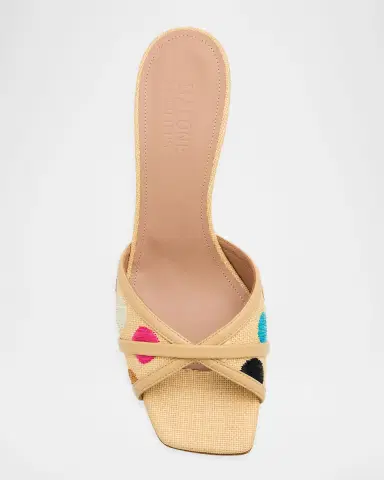 Malone Souliers Perla 70mm Polka-Dot Raffia Sandals | Thumbnail 5 Malone Souliers Perla 70mm Polka-Dot Raffia Sandals | Thumbnail 5