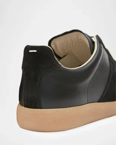 Maison Margiela Men's Replica Leather Low-Top Sneakers | Thumbnail 2 Maison Margiela Men's Replica Leather Low-Top Sneakers | Thumbnail 2