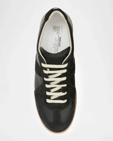 Maison Margiela Men's Replica Leather Low-Top Sneakers | Thumbnail 5 Maison Margiela Men's Replica Leather Low-Top Sneakers | Thumbnail 5