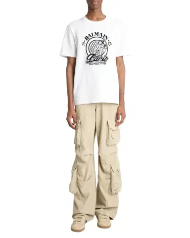 Balmain Men's Washed Cotton Loose-Fit Cargo Pants | Thumbnail 1 Balmain Men's Washed Cotton Loose-Fit Cargo Pants | Thumbnail 1