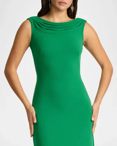 Tadashi Shoji Draped Two-Tone Crepe Gown | Thumbnail 3 Tadashi Shoji Draped Two-Tone Crepe Gown | Thumbnail 3