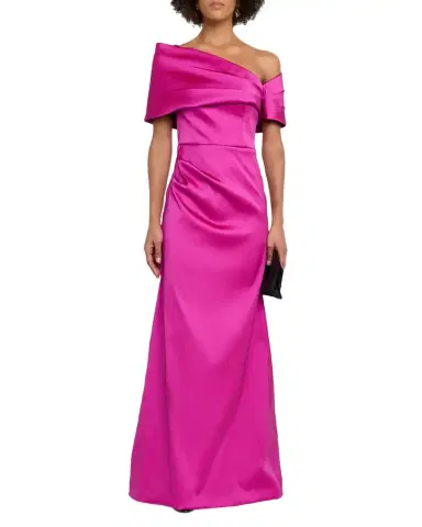 Rickie Freeman for Teri Jon One-Shoulder Stretch Mikado Gown | Thumbnail 1 Rickie Freeman for Teri Jon One-Shoulder Stretch Mikado Gown | Thumbnail 1