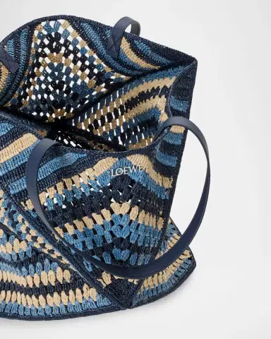 Loewe x Paula's Ibiza Men's Puzzle Fold XL Raffia Tote Bag | Thumbnail 3 Loewe x Paula's Ibiza Men's Puzzle Fold XL Raffia Tote Bag | Thumbnail 3