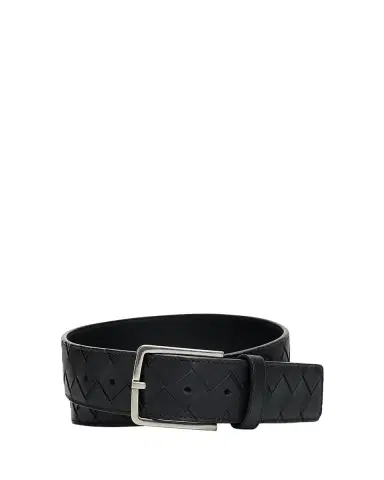 Bottega Veneta Men's Maxi-Intrecciato Leather Belt | Thumbnail 3 Bottega Veneta Men's Maxi-Intrecciato Leather Belt | Thumbnail 3