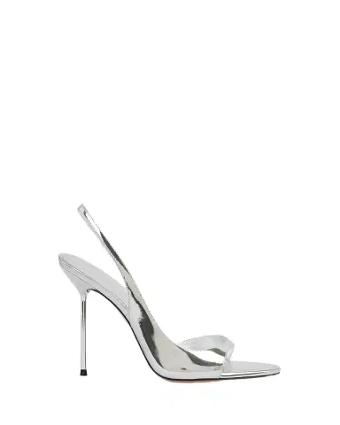 Paris Texas Lidia Metallic Leather Stiletto Slingback Sandals | Thumbnail 1 Paris Texas Lidia Metallic Leather Stiletto Slingback Sandals | Thumbnail 1