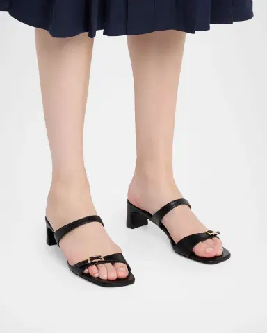 Stuart Weitzman 40mm Baby Babette Leather Slide Sandals | Thumbnail 2 Stuart Weitzman 40mm Baby Babette Leather Slide Sandals | Thumbnail 2
