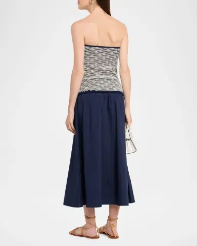 Tanya Taylor Erika Strapless Combo Midi Dress | Thumbnail 2 Tanya Taylor Erika Strapless Combo Midi Dress | Thumbnail 2