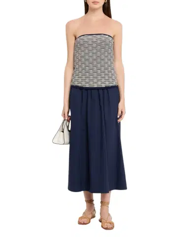 Tanya Taylor Erika Strapless Combo Midi Dress | Thumbnail 1 Tanya Taylor Erika Strapless Combo Midi Dress | Thumbnail 1