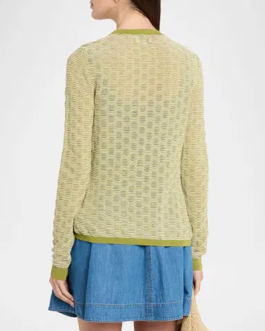 TANYA TAYLOR Tori Sheer Cardigan | Thumbnail 2 TANYA TAYLOR Tori Sheer Cardigan | Thumbnail 2