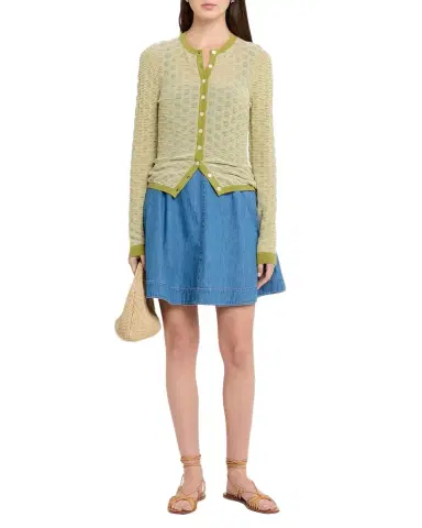 TANYA TAYLOR Tori Sheer Cardigan | Thumbnail 1 TANYA TAYLOR Tori Sheer Cardigan | Thumbnail 1