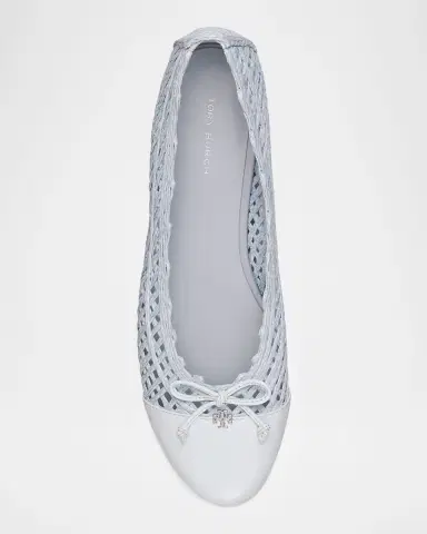 Tory Burch Woven Leather Cap-Toe Ballerina Flats | Thumbnail 3 Tory Burch Woven Leather Cap-Toe Ballerina Flats | Thumbnail 3
