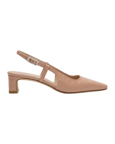 Stuart Weitzman 40mm Baby Babette Croc-Embossed Leather Slingback Pumps | Thumbnail 2 Stuart Weitzman 40mm Baby Babette Croc-Embossed Leather Slingback Pumps | Thumbnail 2