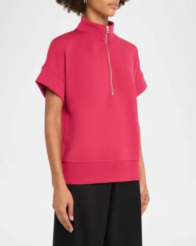 Varley Ritchie Short-Sleeve Half-Zip Sweatshirt | Thumbnail 3 Varley Ritchie Short-Sleeve Half-Zip Sweatshirt | Thumbnail 3