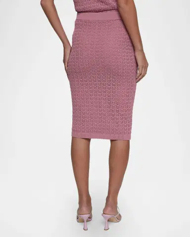 L'Agence Lacen Pointelle-Knit Skirt | Thumbnail 2 L'Agence Lacen Pointelle-Knit Skirt | Thumbnail 2