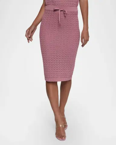 L'Agence Lacen Pointelle-Knit Skirt | Thumbnail 3 L'Agence Lacen Pointelle-Knit Skirt | Thumbnail 3