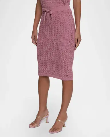 L'Agence Lacen Pointelle-Knit Skirt | Thumbnail 4 L'Agence Lacen Pointelle-Knit Skirt | Thumbnail 4