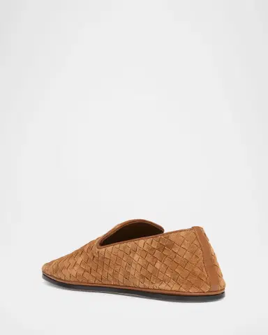 Bottega Veneta Men's Palazzo Intrecciato Suede Loafers | Thumbnail 3 Bottega Veneta Men's Palazzo Intrecciato Suede Loafers | Thumbnail 3