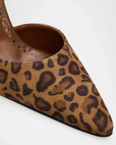 Manolo Blahnik 90mm Taylerbinu Leopard Mixed Leather Pumps | Thumbnail 2 Manolo Blahnik 90mm Taylerbinu Leopard Mixed Leather Pumps | Thumbnail 2