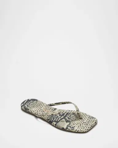 TKEES Lily Snakeskin-Effect Vegan Leather Flip-Flops | Thumbnail 4 TKEES Lily Snakeskin-Effect Vegan Leather Flip-Flops | Thumbnail 4