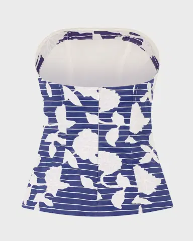 Milly Adeline Strapless Floral Applique Top | Thumbnail 2 Milly Adeline Strapless Floral Applique Top | Thumbnail 2
