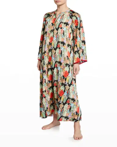 Natori Dynasty Zip Caftan | Thumbnail 2 Natori Dynasty Zip Caftan | Thumbnail 2