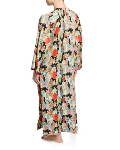 Natori Dynasty Zip Caftan | Thumbnail 3 Natori Dynasty Zip Caftan | Thumbnail 3
