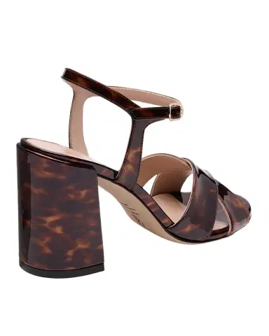 Stuart Weitzman Alyssa 85mm Printed Patent Leather Block-Heel Sandals | Thumbnail 1 Stuart Weitzman Alyssa 85mm Printed Patent Leather Block-Heel Sandals | Thumbnail 1