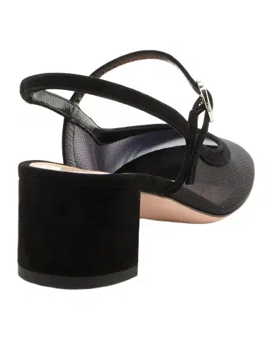 Gianvito Rossi 45MM Suede & Mesh Pumps | Thumbnail 1 Gianvito Rossi 45MM Suede & Mesh Pumps | Thumbnail 1